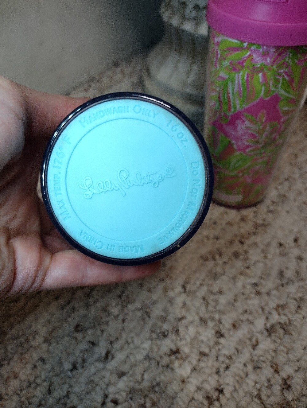 Lilly Pulitzer Floral Travel Tumbler Duo - Pink & Blue Lids - Picture 5 of 6